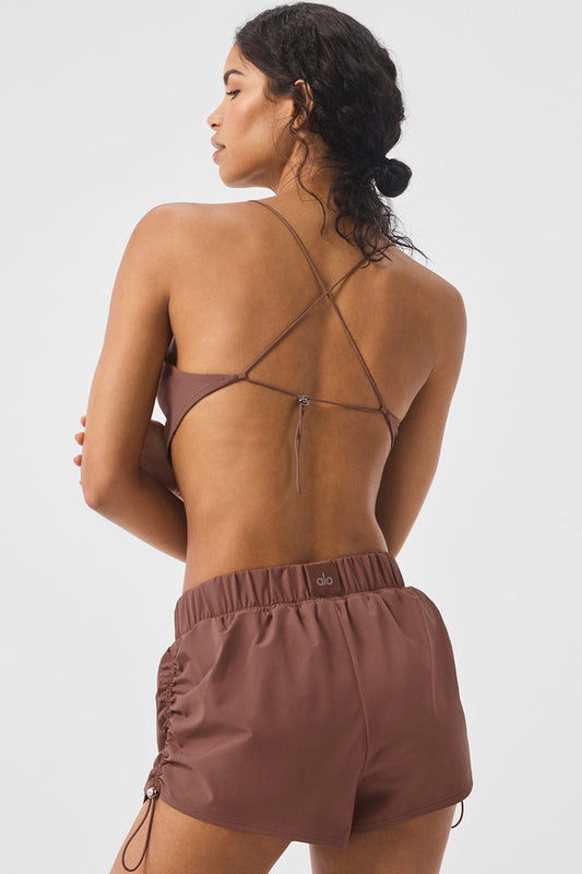 Cropped Megastar Tank Top — Chestnut