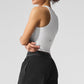 Goddess Ribbed Go — To Tank Top — White