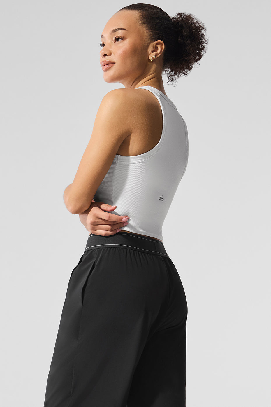 Goddess Ribbed Go — To Tank Top — White