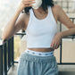 Goddess Ribbed Go — To Tank Top — White