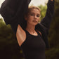 Goddess Ribbed Go — To Tank Top — Black