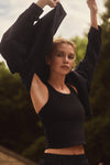 Goddess Ribbed Go — To Tank Top — Black