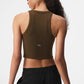 Goddess Ribbed Go — To Tank Top — Espresso
