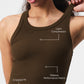 Goddess Ribbed Go — To Tank Top — Espresso