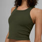 Goddess Ribbed Go — To Tank Top — Green Olive