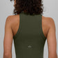 Goddess Ribbed Go — To Tank Top — Green Olive