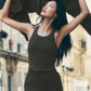 Goddess Ribbed Go — To Tank Top — Green Olive