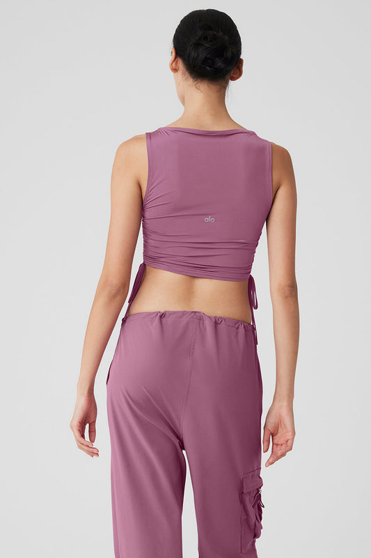Standout Cropped Tank Top — Soft Mulberry