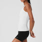 Ribbed Sea Coast Scoop Neck Tank Top — White