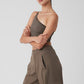 Mesh Sheer Illusion Tank Top — Olive Tree