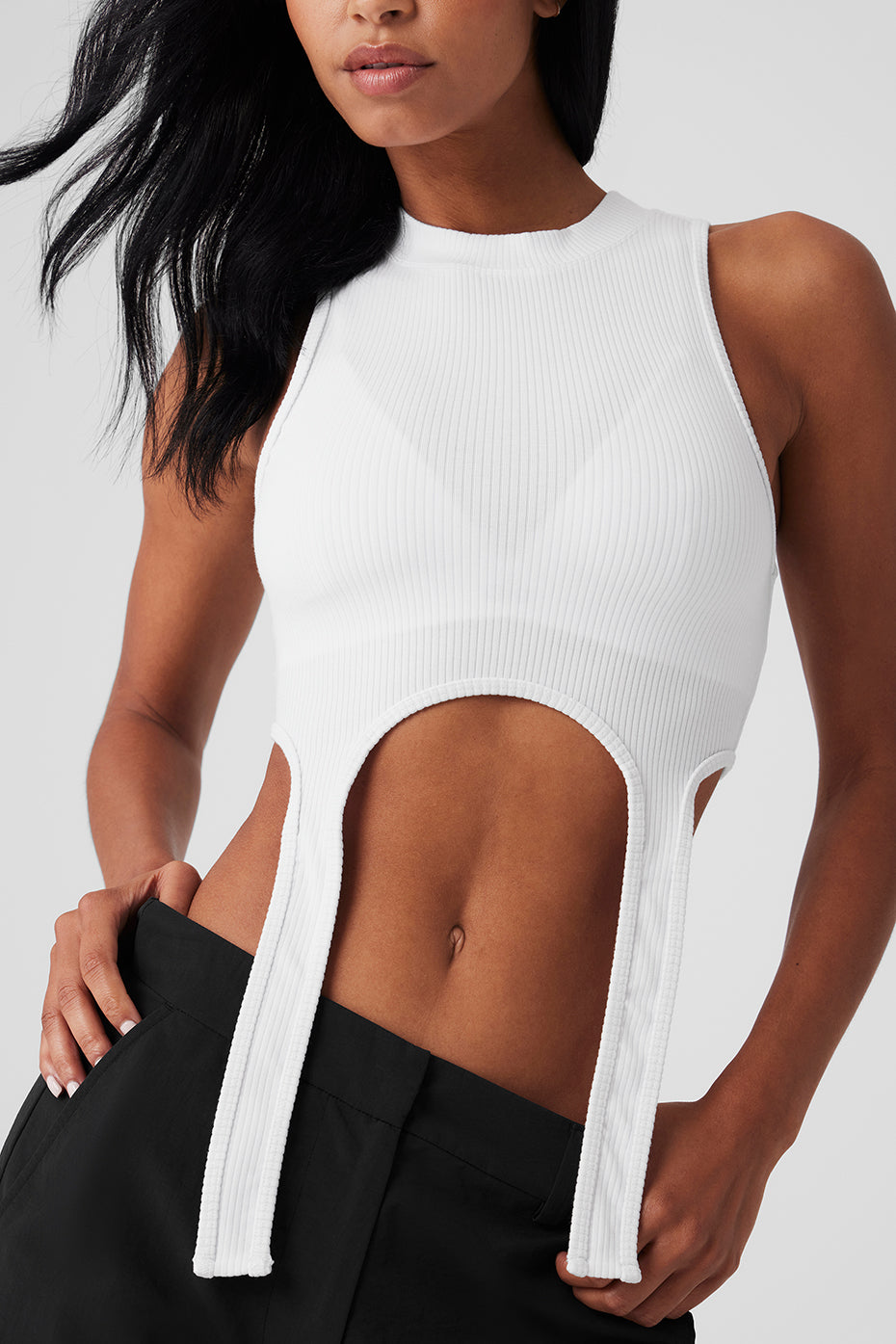 Wellness Rib Flaunt Tank Top — White
