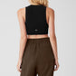 Wellness Rib Flaunt Tank Top — Black