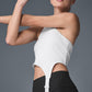 Alosoft Ribbed Revelation Tank Top — White