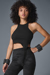 Alosoft Ribbed Revelation Tank Top — Black