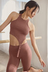 Alosoft Ribbed Revelation Tank Top — Chestnut