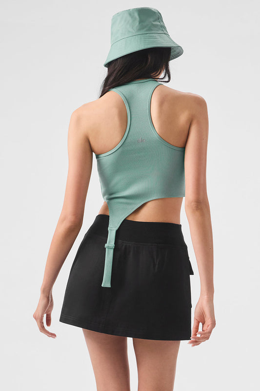 Alosoft Ribbed Revelation Tank Top — Botanical Green