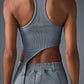 Alosoft Ribbed Revelation Tank Top — Steel Grey