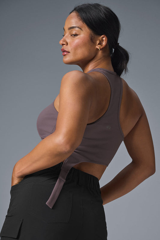 Alosoft Ribbed Revelation Tank Top — Raisinette