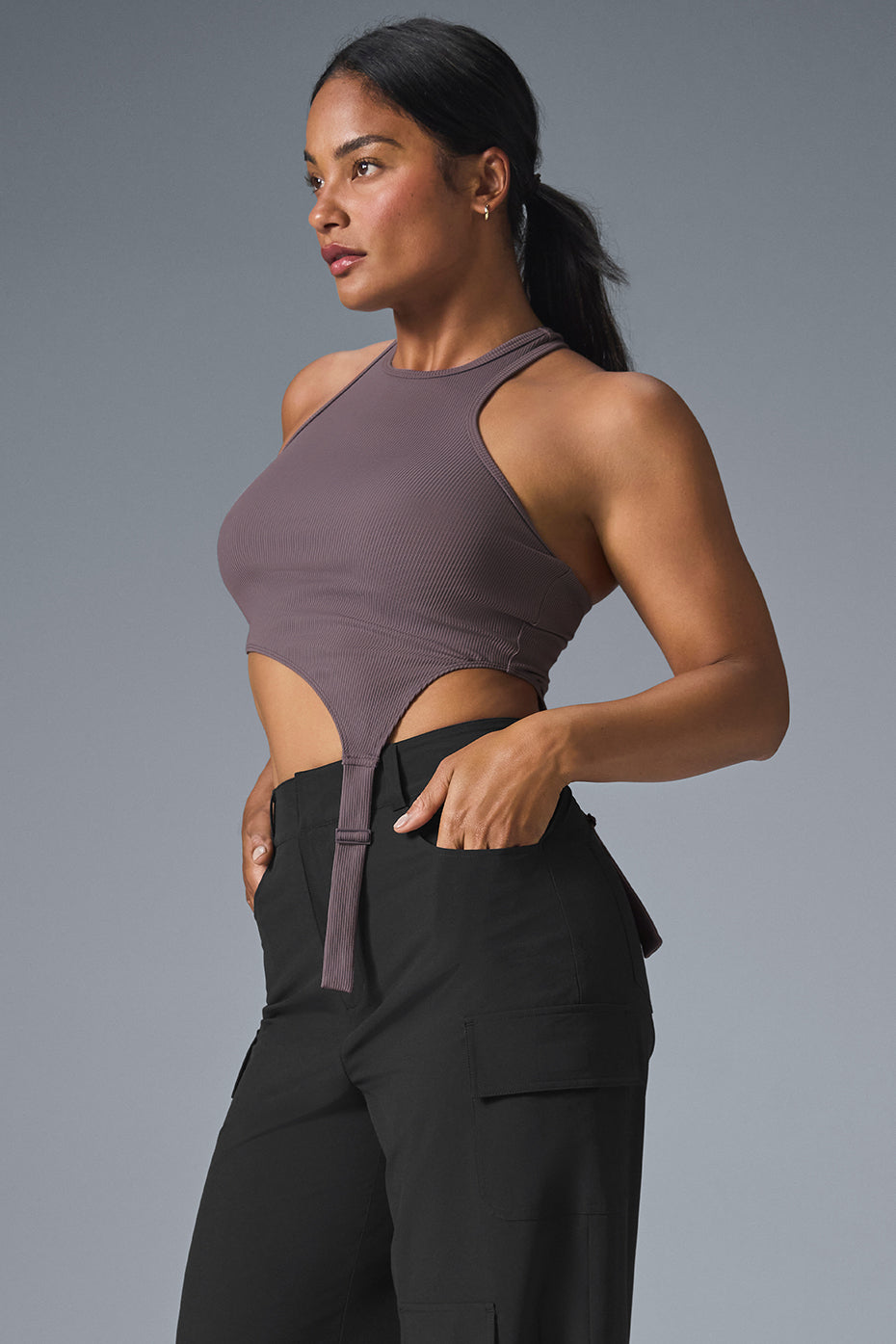 Alosoft Ribbed Revelation Tank Top — Raisinette
