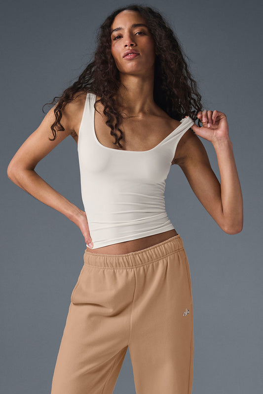 Sheer Glow Tank Top — Ivory