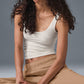 Sheer Glow Tank Top — Ivory