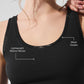 Ribbed Mesh Secret Tank Top — Black