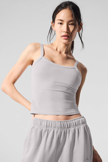Washed Alosoft Sweet Talker Tank Top — Grey Sky Wash