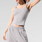 Washed Alosoft Sweet Talker Tank Top — Grey Sky Wash