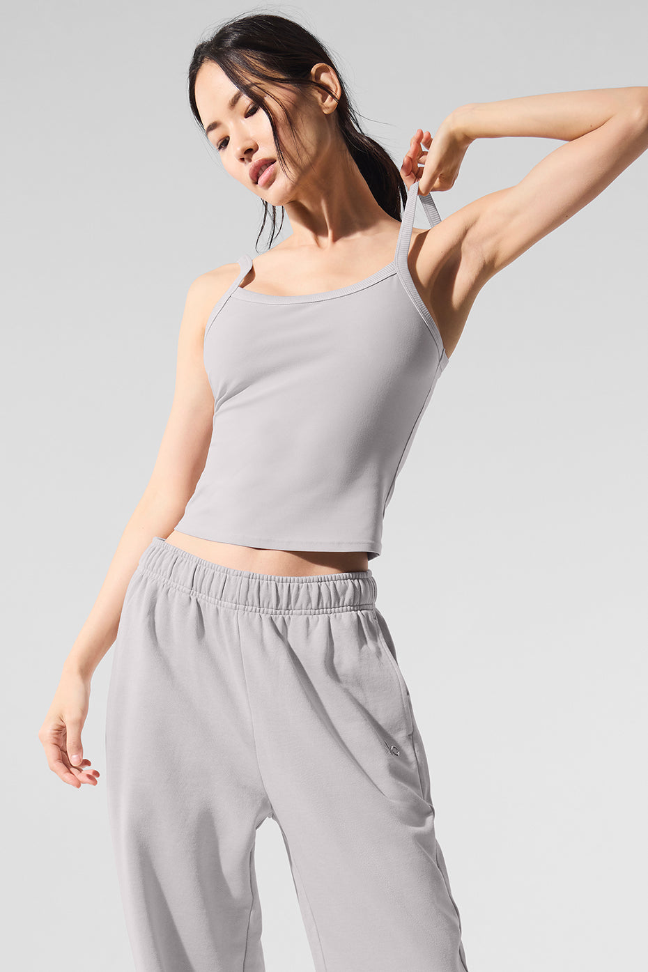 Washed Alosoft Sweet Talker Tank Top — Grey Sky Wash