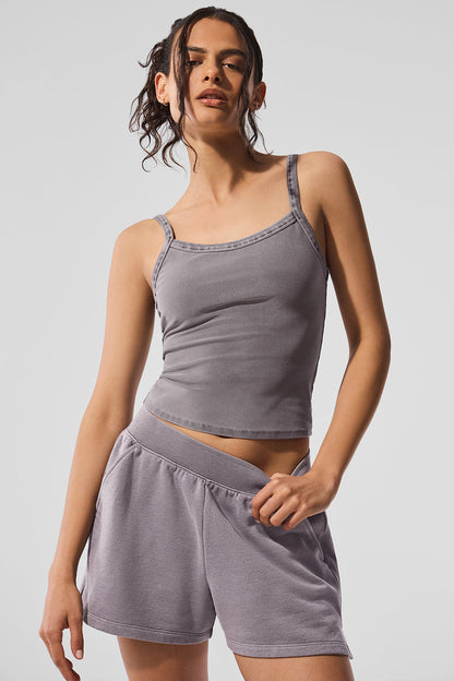 Washed Alosoft Sweet Talker Tank Top — Cool Grey Wash