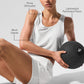 Cropped Sport Star Tank Top — White
