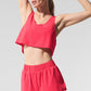 Cropped Sport Star Tank Top — Candy Red