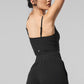 Ribbed Delicate Lounge Tank Top — Black