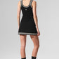 Tennis Club Sweater Knit Tank Top — Black/Ivory