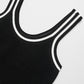 Tennis Club Sweater Knit Tank Top — Black/Ivory