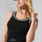 Tennis Club Sweater Knit Tank Top — Black/Ivory