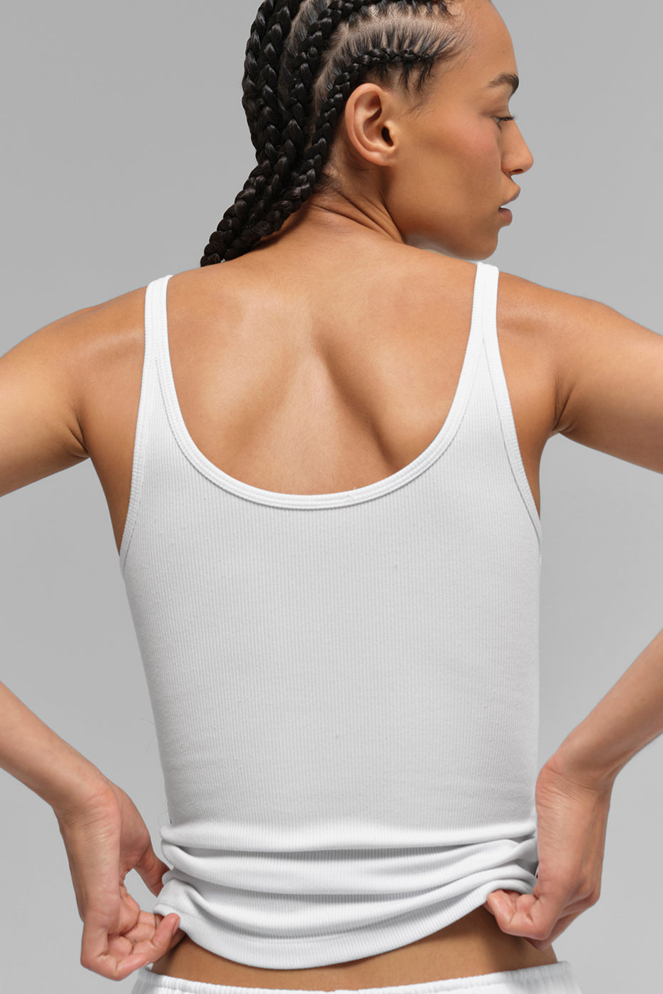 Ribbed Prosper Tank Top — White