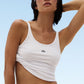 Ribbed Prosper Tank Top — White
