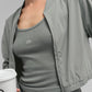 Ribbed Prosper Tank Top — Lunar Grey
