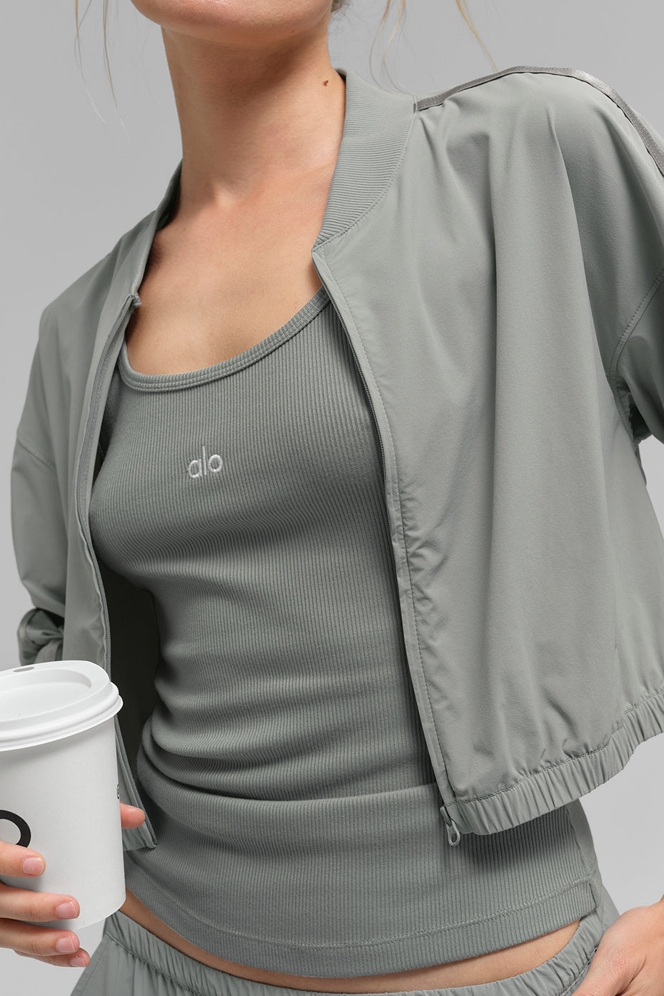 Ribbed Prosper Tank Top — Lunar Grey