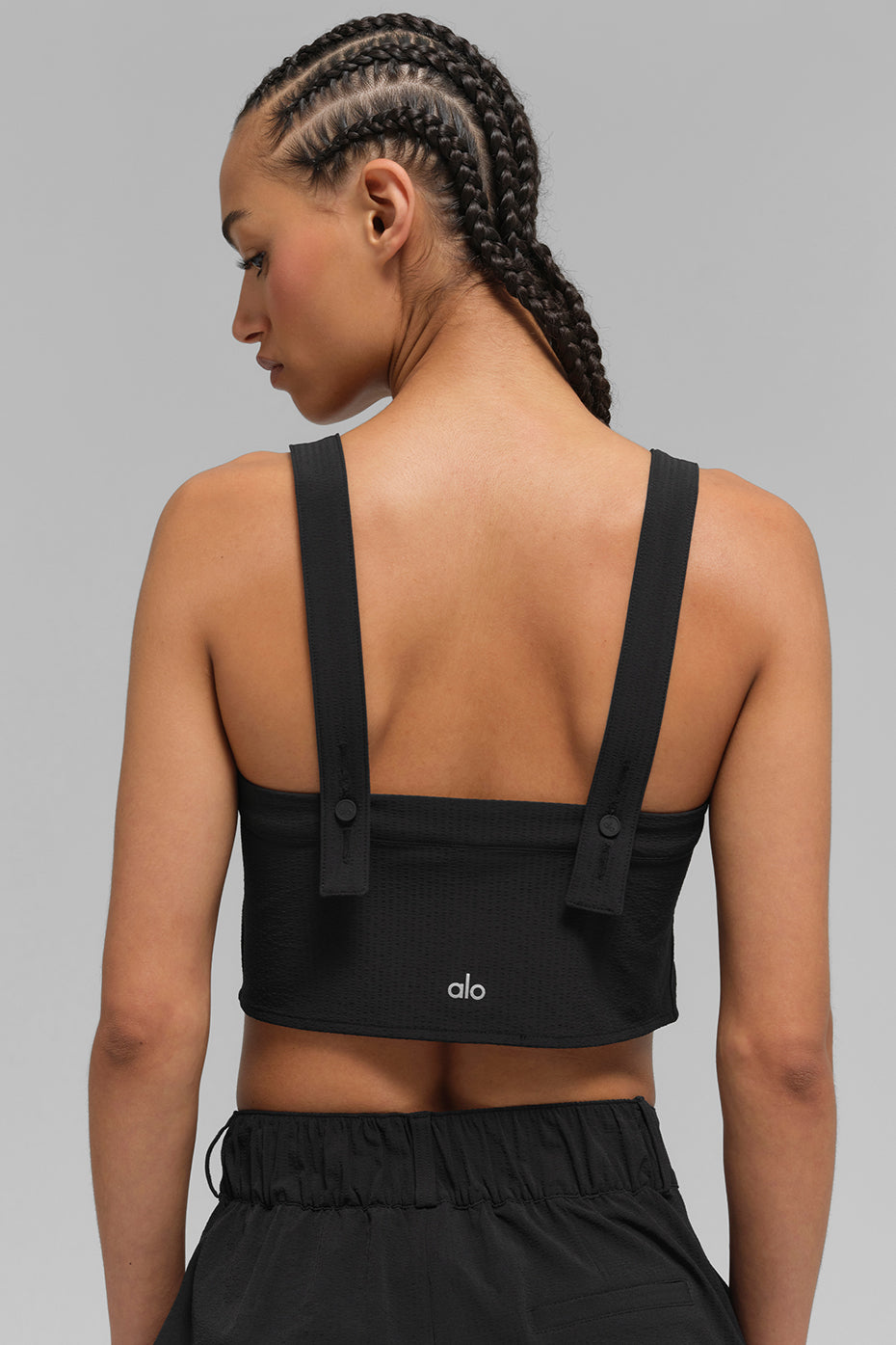 Cropped Dreamscape Tank Top — Black