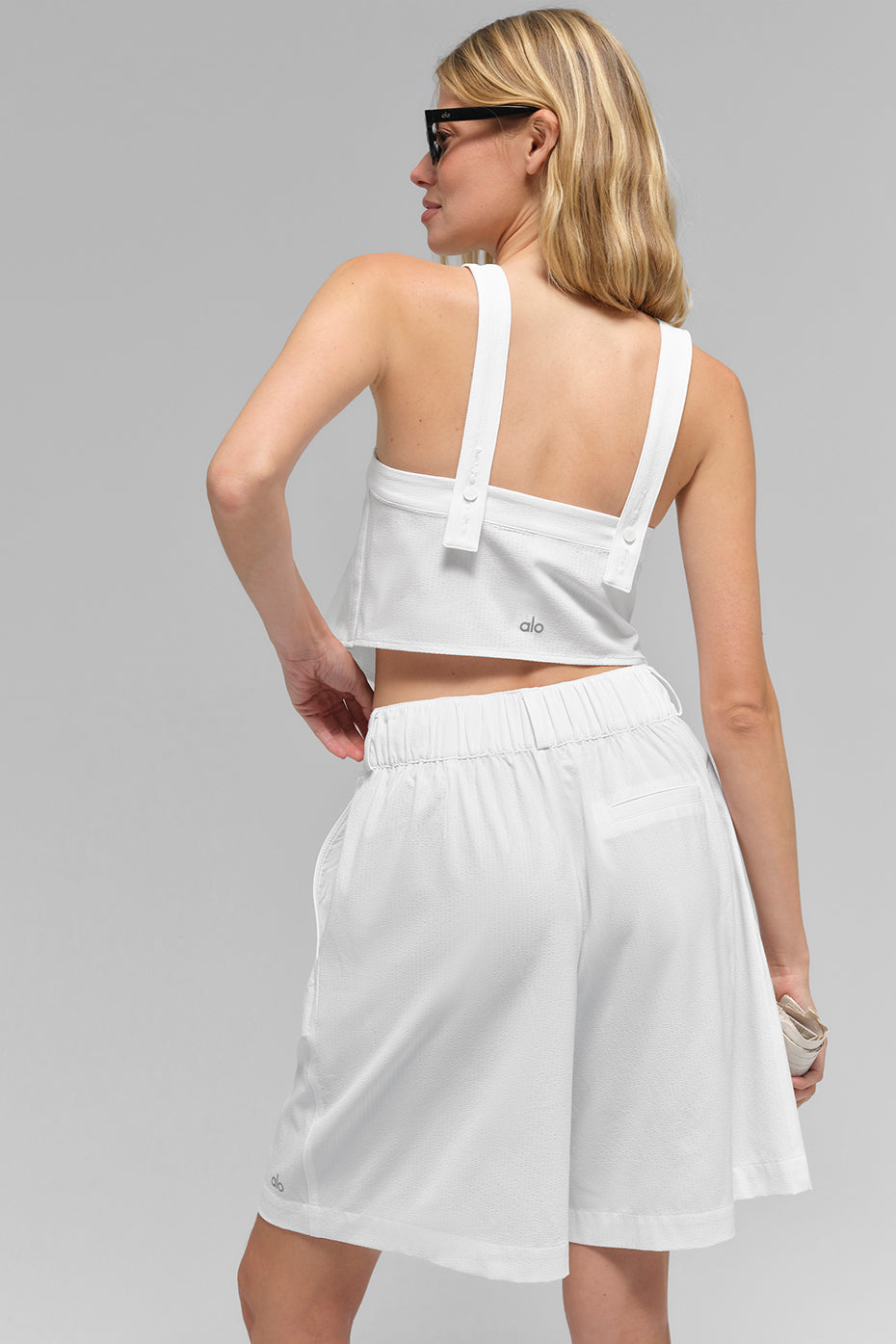Cropped Dreamscape Tank Top — White