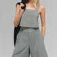 Cropped Dreamscape Tank Top — Lunar Grey