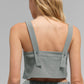 Cropped Dreamscape Tank Top — Lunar Grey