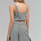 Cropped Dreamscape Tank Top — Lunar Grey