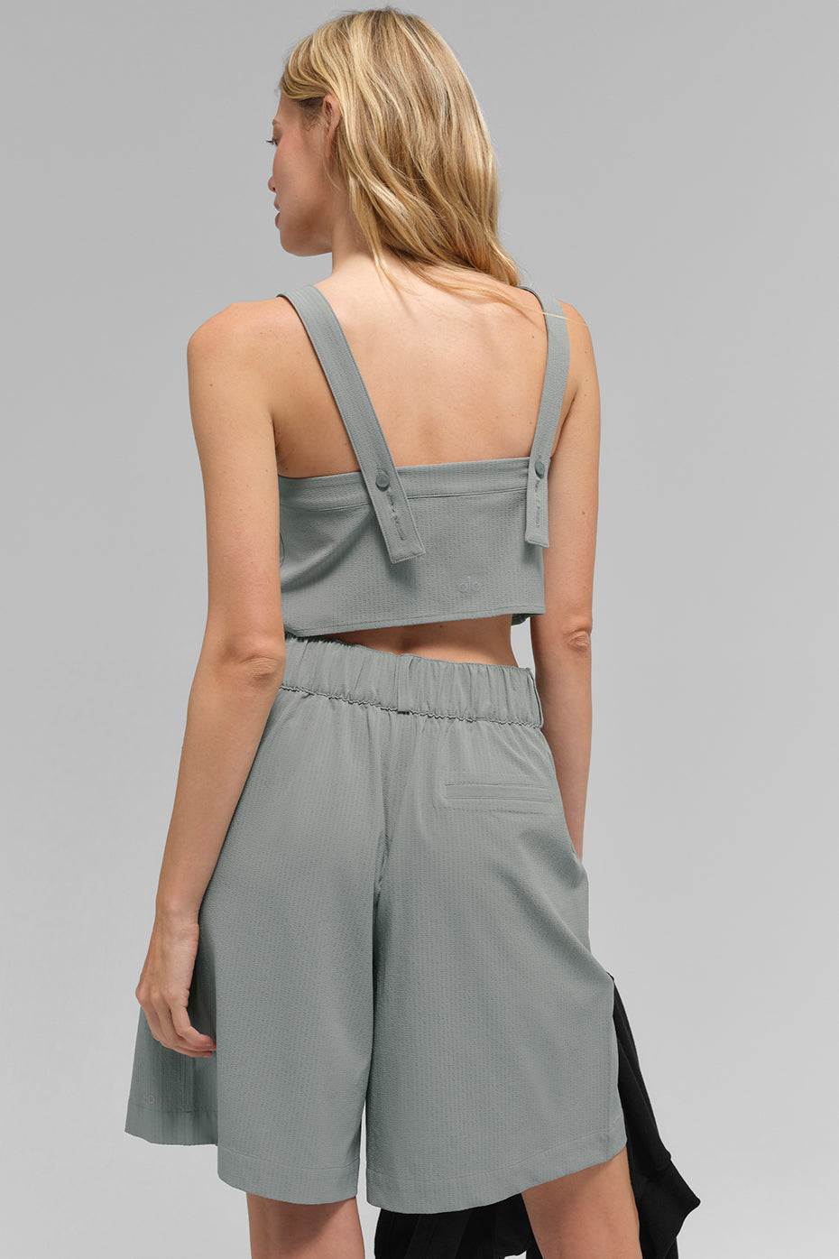 Cropped Dreamscape Tank Top — Lunar Grey