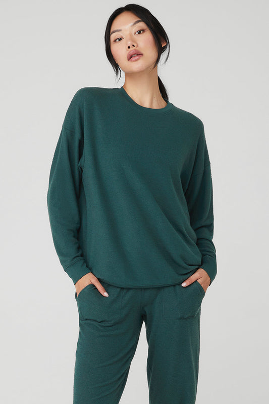 Soho Crew Sweatshirt — Midnight Green