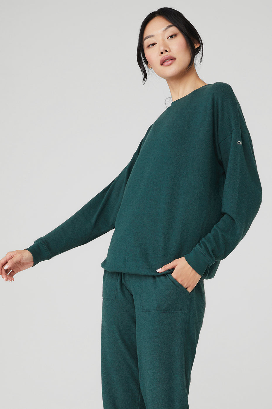 Soho Crew Sweatshirt — Midnight Green