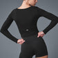 Cover Long‑Sleeve Top — Black