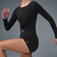 Cover Long‑Sleeve Top — Black
